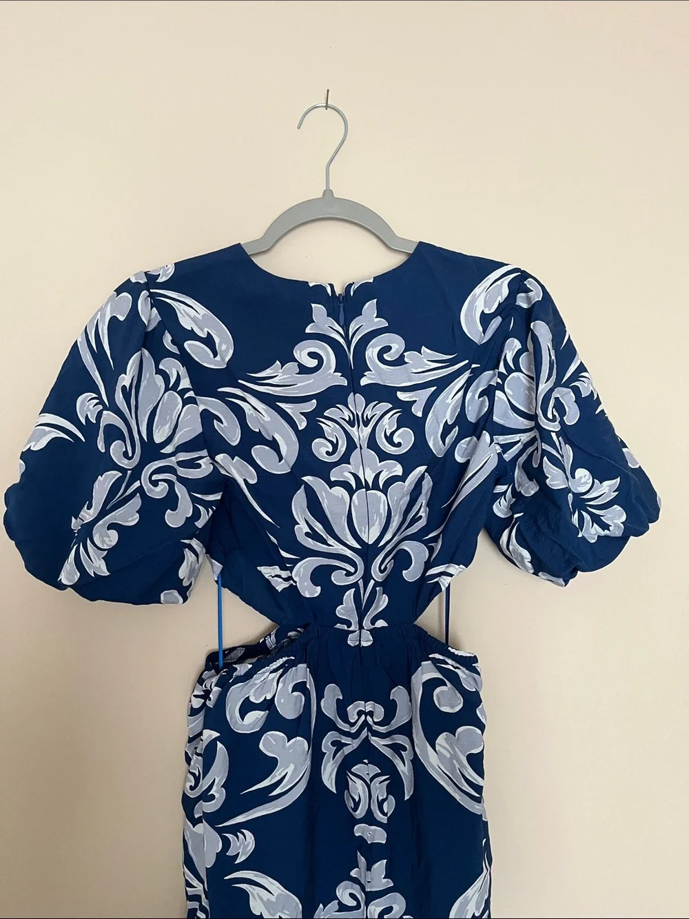 Abercrombie & Fitch Navy and White Cutout Maxi Dress